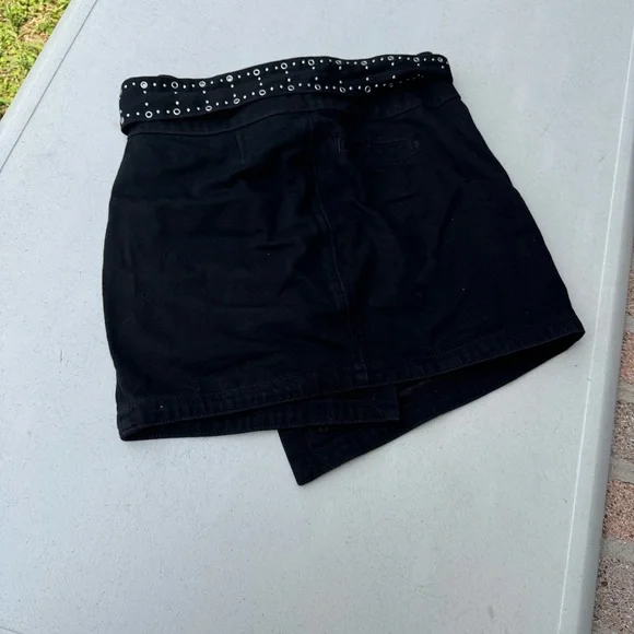 PAIGE black denim Jeans skirt - Picture 3 of 6